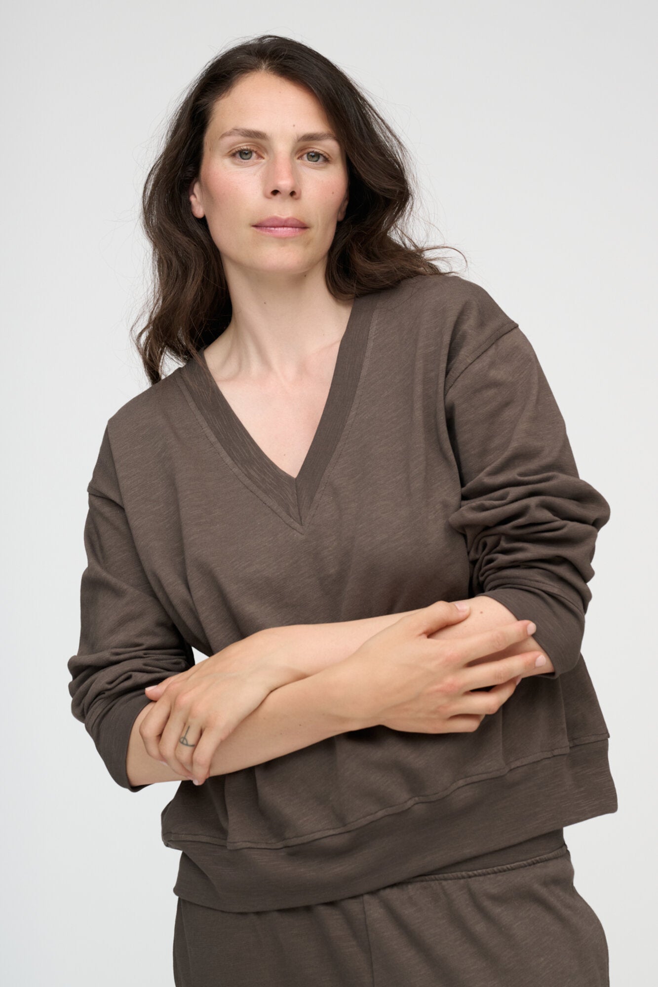 Inhale sweatshirt - Stone Brown